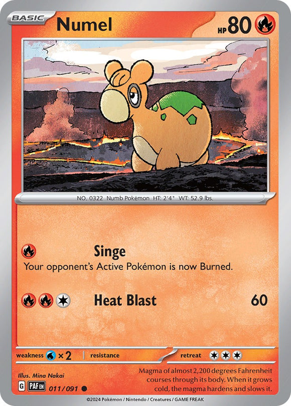 Numel (011/091) [Scarlet &amp; Violet: Paldean Fates] 