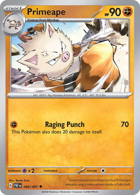 Primeape (046/091) [Escarlata y violeta: destinos paldeanos] 