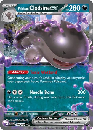 Paldean Clodsire ex (059/091) [Scarlet &amp; Violet: Paldean Fates] 
