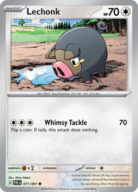 Lechonk (071/091) [Scarlet &amp; Violet: Paldean Fates] 