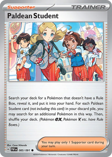 Estudiante Paldeano (085/091) [Scarlet &amp; Violet: Paldean Fates] 