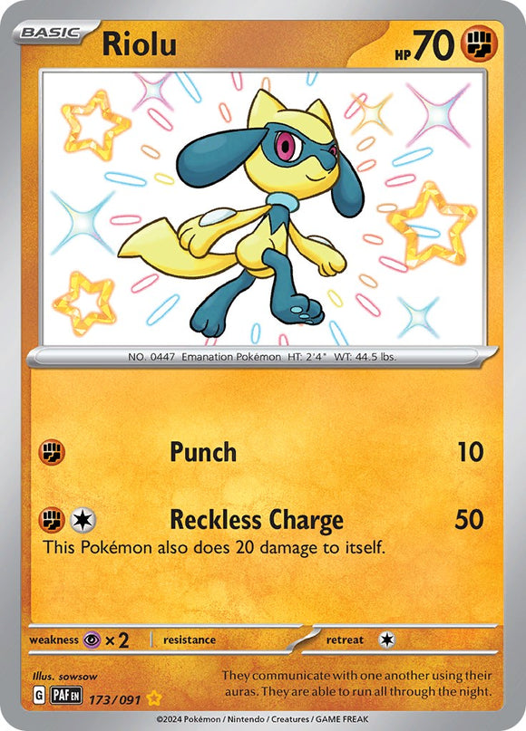 Riolu (173/091) [Scarlet &amp; Violet: Destinos Paldeanos] 
