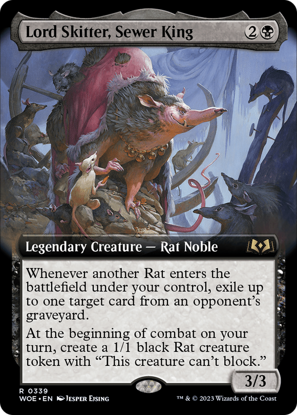 Lord Skitter, Rey de las Alcantarillas (ilustración ampliada) [Wilds of Eldraine] 