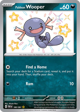 Paldean Wooper (180/091) [Scarlet &amp; Violet: Paldean Fates] 
