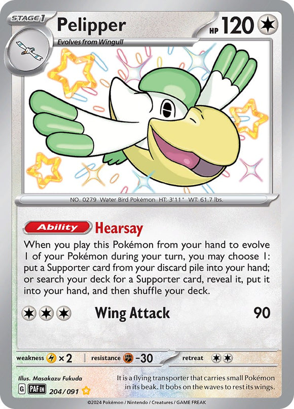 Pelipper (204/091) [Scarlet &amp; Violet: Destinos Paldeanos] 