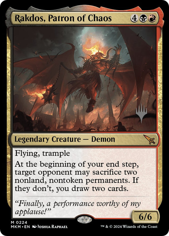 Rakdos, patrón del caos (paquete promocional) [Promociones de Asesinatos en la mansión Karlov] 