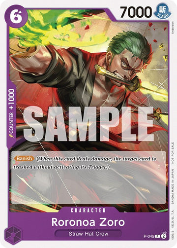 Roronoa Zoro (Torneo de prelanzamiento OP-06) [Participante] [Tarjetas promocionales de One Piece] 