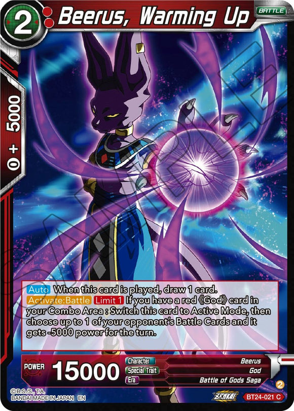 Beerus, calentando motores (BT24-021) [Beyond Generations] 