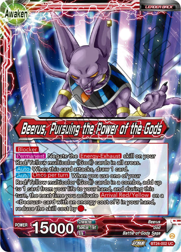 Beerus // Beerus, Pursuing the Power of the Gods (BT24-002) [Beyond Generations] - 0