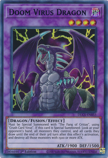 Dragón del virus de la perdición (morado) [DLCS-EN055] Ultra raro 