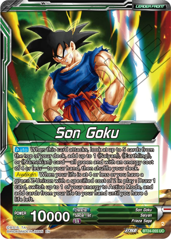 Son Goku // SS Son Goku, Comienzo de una Leyenda (BT24-055) [Beyond Generations] 
