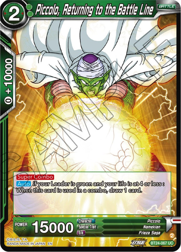 Piccolo, regresando a la línea de batalla (BT24-067) [Beyond Generations] 