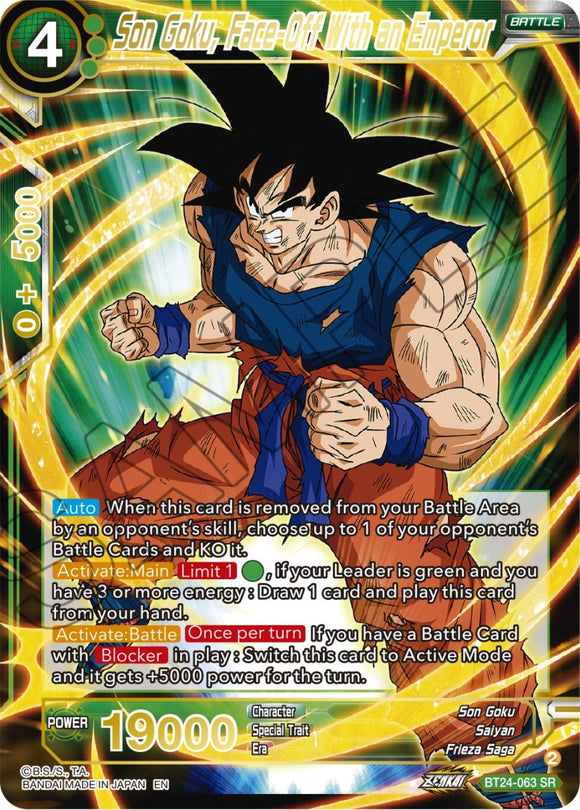 Son Goku, Enfrentamiento con el Emperador (BT24-063) [Beyond Generations] 