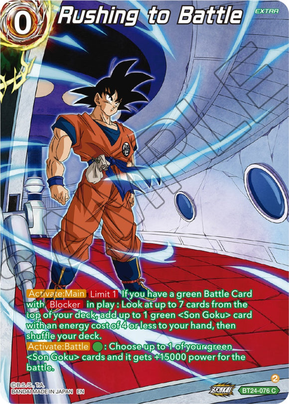 A toda prisa para la batalla (reforzador de coleccionista) (BT24-076) [Beyond Generations] 
