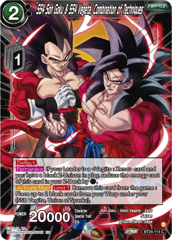 SS4 Son Goku y SS4 Vegeta, Combinación de técnicas (BT24-114) [Beyond Generations] 
