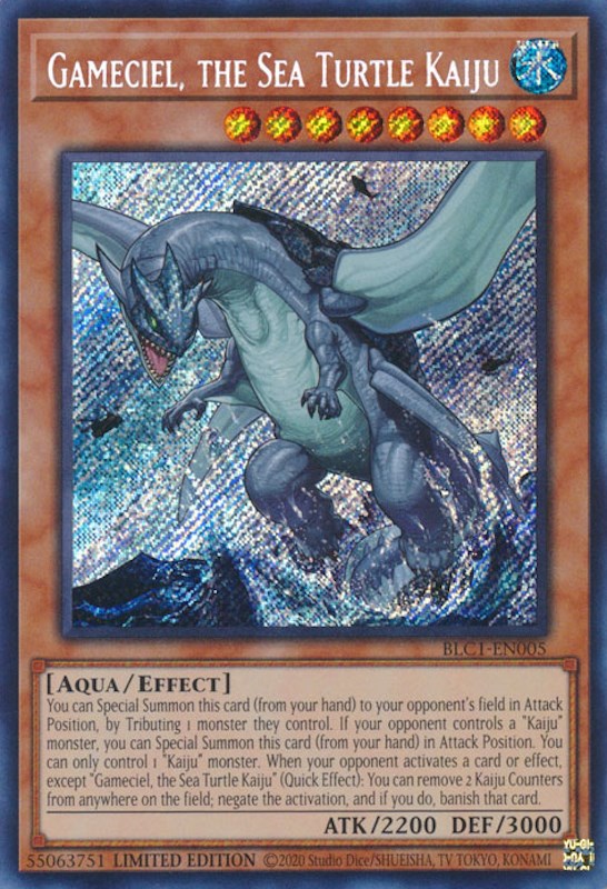 Gameciel, el Kaiju Tortuga Marina [BLC1-EN005] Secreto Raro 