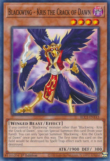 Blackwing - Kris el Amanecer [BLC1-EN143] Común 