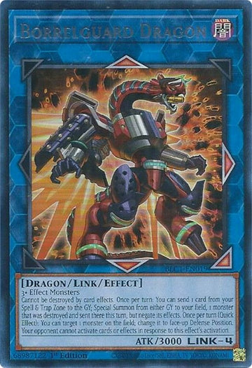 Dragón Borrelguard (plata) [BLC1-EN019] Ultra raro 