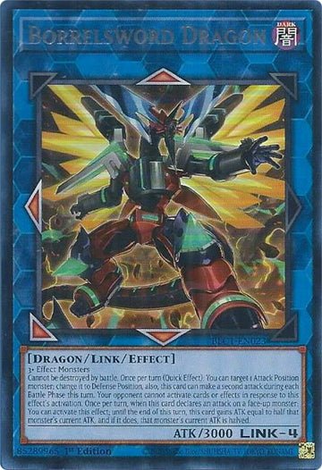 Dragón Borrelsword (Arte alternativo) (Plata) [BLC1-EN023] Ultra raro 
