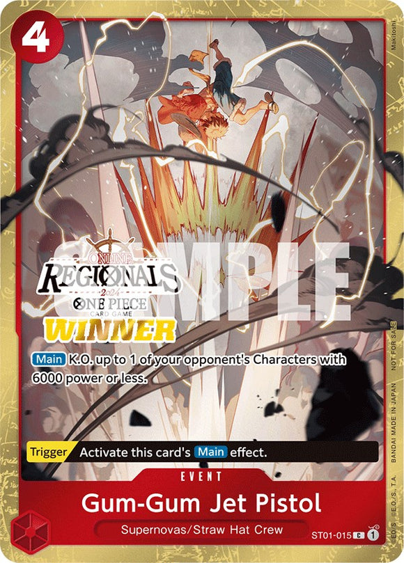 Pistola de chorro Gum-Gum (regional en línea 2024) [Ganador] [Tarjetas de promoción de One Piece] 