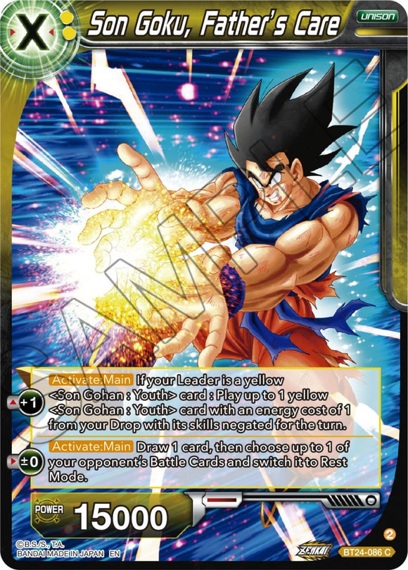 Son Goku, el cuidado del padre (BT24-086) [Beyond Generations] 