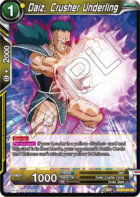 Daiz, el subordinado triturador (BT24-101) [Beyond Generations] 