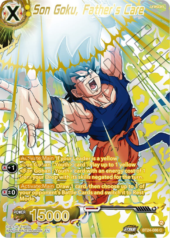 Son Goku, el cuidado del padre (Refuerzo de colección) (BT24-086) [Beyond Generations] 