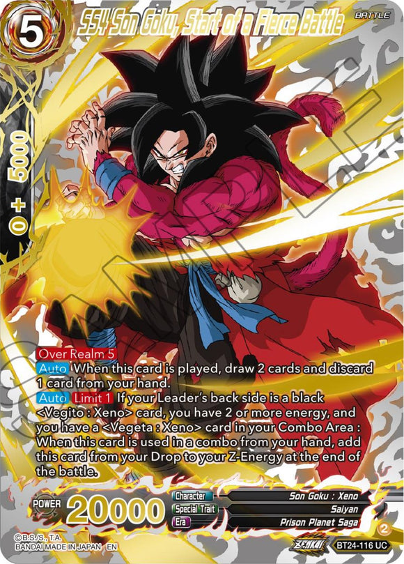 SS4 Son Goku, inicio de una feroz batalla (Refuerzo de colección) (BT24-116) [Beyond Generations] 