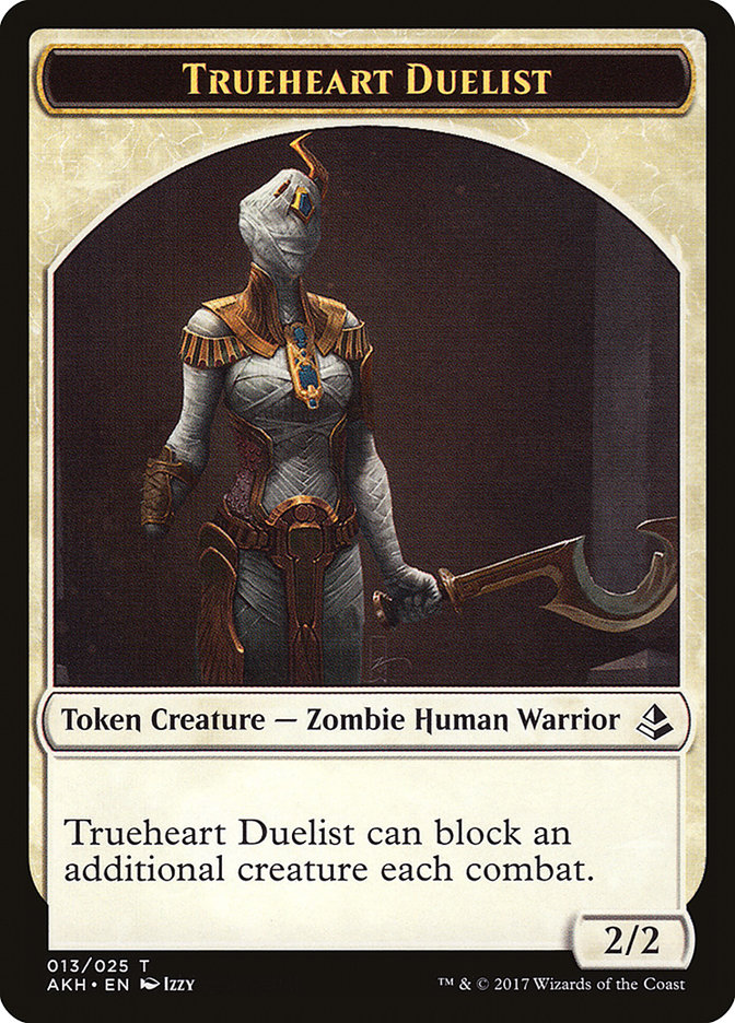 Zombie // Trueheart Duelist Double-Sided Token [Amonkhet Tokens] - 0