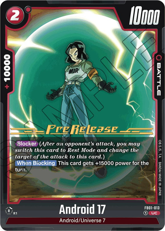 Androide 17 (FB01-013) [Tarjetas de prelanzamiento de Pulso Despertado] 