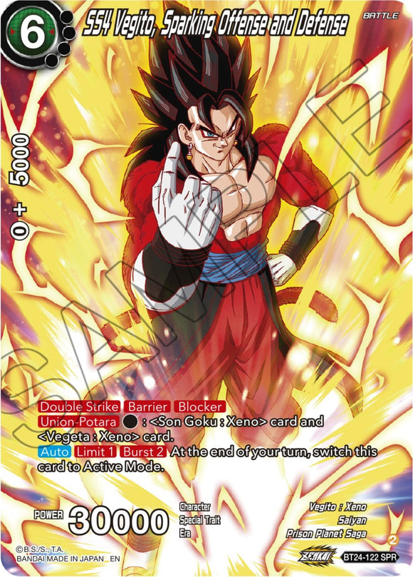 SS4 Vegito, ataque y defensa de chispa (SPR) (BT24-122) [Beyond Generations] 