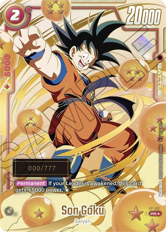 Son Goku (FP-001) (Numeración de serie) [Tarjetas promocionales de Fusion World] 