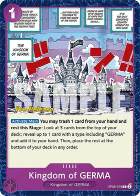 Kingdom of GERMA [Tarjetas de prelanzamiento de Wings of the Captain] 