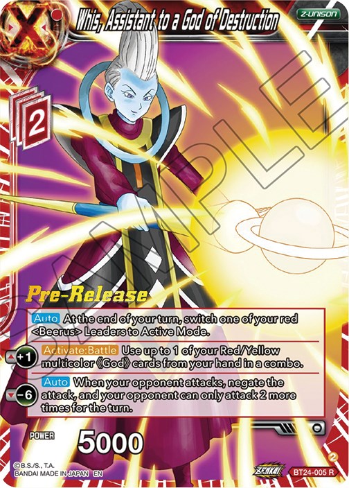 Whis, asistente de un dios de la destrucción (BT24-005) [Promociones de prelanzamiento de Beyond Generations] 