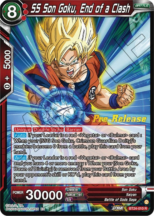 SS Son Goku, Fin de un enfrentamiento (BT24-010) [Promociones de prelanzamiento de Beyond Generations] 