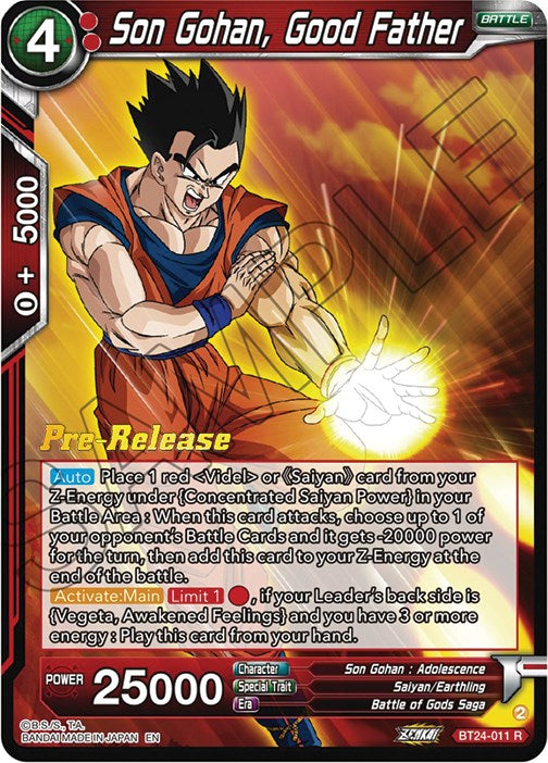 Son Gohan, buen padre (BT24-011) [Promociones previas al lanzamiento de Beyond Generations] 