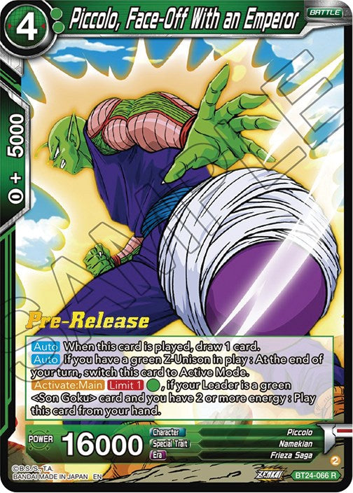 Piccolo, enfrentamiento con un emperador (BT24-066) [Promociones de prelanzamiento de Beyond Generations] 