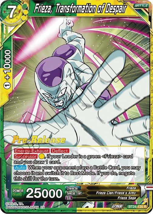 Freezer, Transformación de la desesperación (BT24-135) [Promociones de prelanzamiento de Beyond Generations] 
