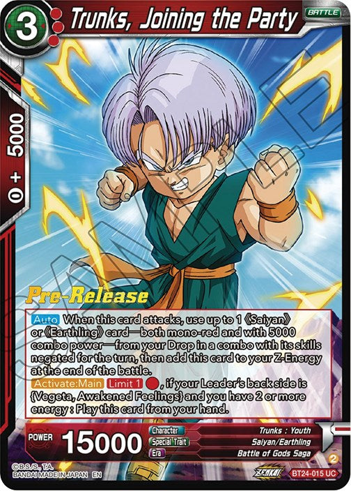 Trunks se une a la fiesta (BT24-015) [Promociones de prelanzamiento de Beyond Generations] 