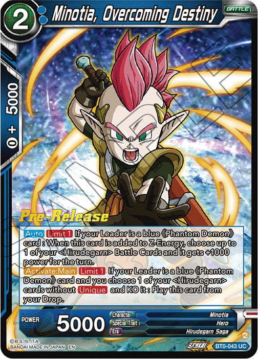 Minotia, superando el destino (BT24-043) [Promociones de prelanzamiento de Beyond Generations] 