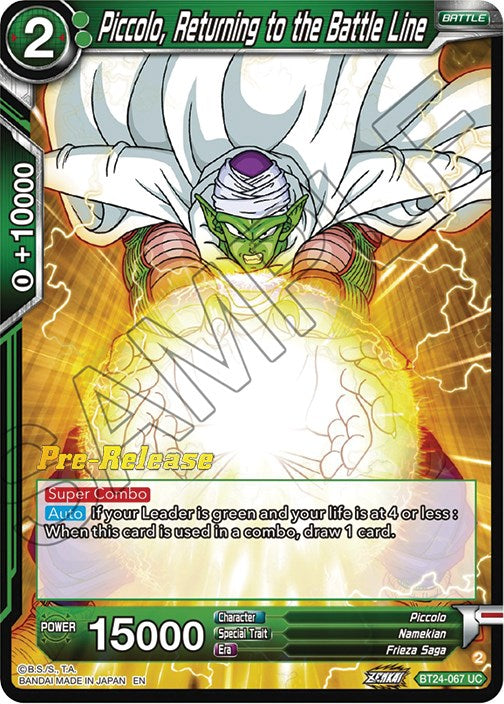Piccolo, regresa a la línea de batalla (BT24-067) [Promociones de prelanzamiento de Beyond Generations] 