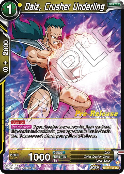 Daiz, subordinado de Crusher (BT24-101) [Promociones de prelanzamiento de Beyond Generations] 