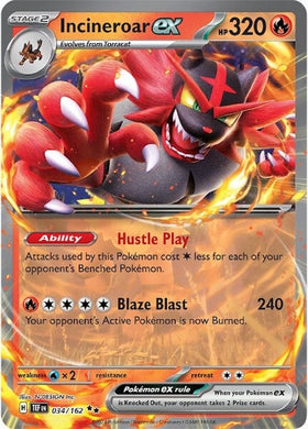 Incineroar ex (034/162) [Scarlet &amp; Violet: Fuerzas temporales] 