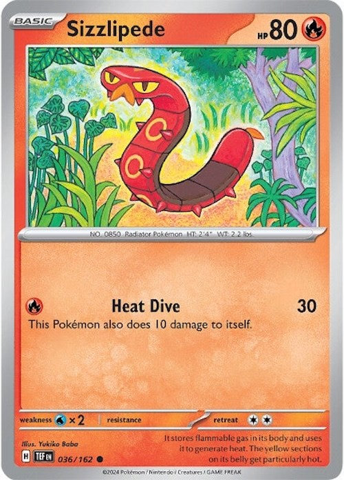 Sizzlipede (036/162) [Scarlet &amp; Violet: Fuerzas temporales] 