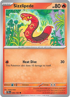 Sizzlipede (036/162) [Scarlet &amp; Violet: Fuerzas temporales] 