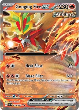 Fuego gouging ex (038/162) [Scarlet &amp; Violet: Fuerzas temporales] 