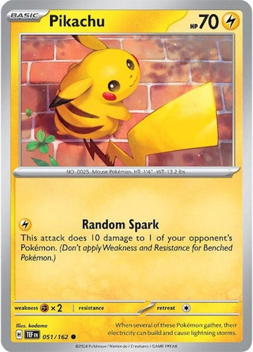 Pikachu (051/162) [Scarlet &amp; Violet: Fuerzas temporales] 