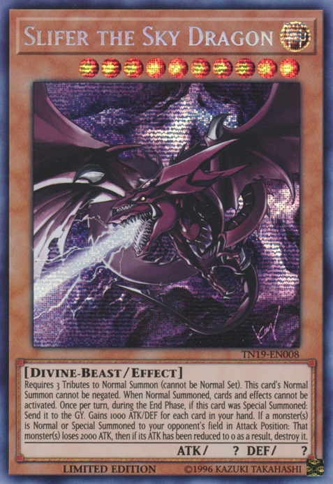 Slifer el Dragón del Cielo [TN19-EN008] Prismático Secreto Raro 