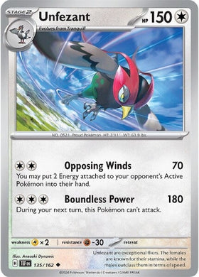 Unfezant (135/162) [Scarlet &amp; Violet: Fuerzas temporales] 