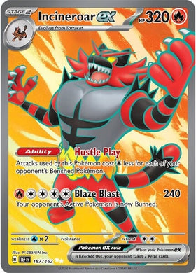 Incineroar ex (187/162) [Scarlet &amp; Violet: Fuerzas temporales] 